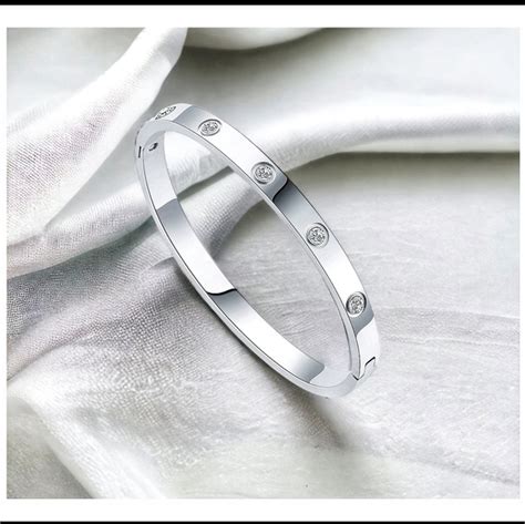 platinum plated hinge bracelet